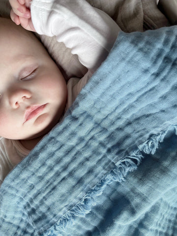 Vinter & Bloom Filt Feather Muslin Eko Dim Blue