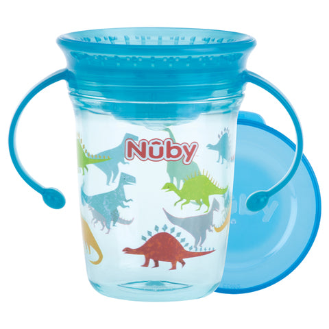 Nuby Mugg i Tritan med dubbla handtag 360° Aqua +6m (240ml)