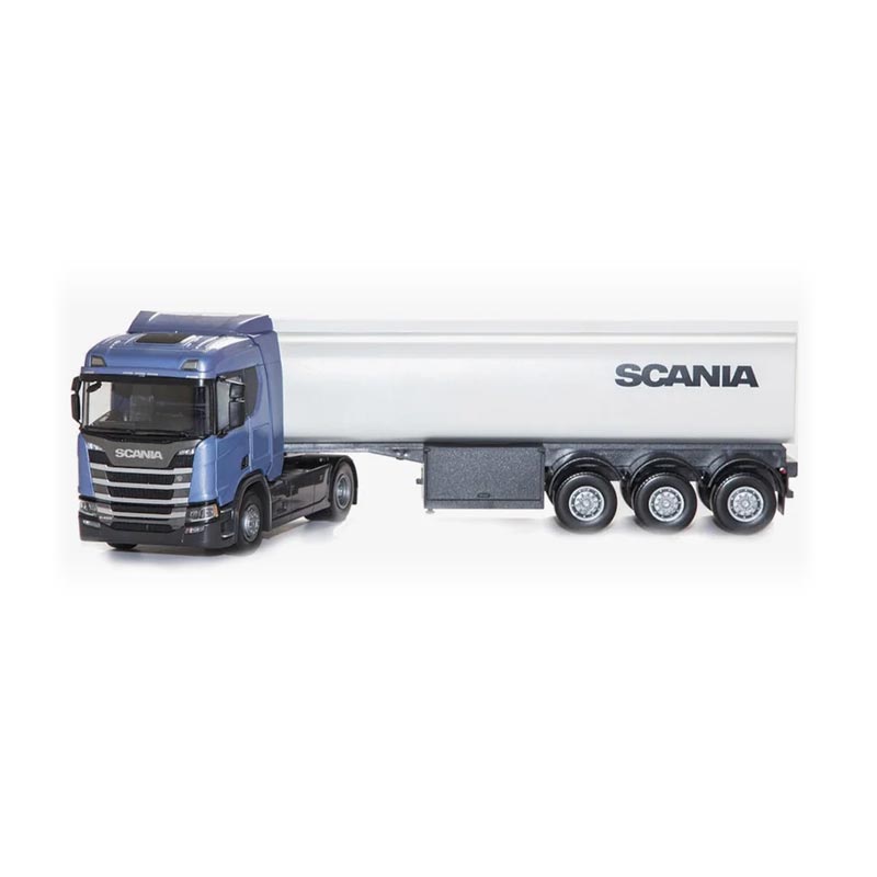 EMEK Scania Tankbil Semitrailer R450 med fungerande vattenslang 1:25