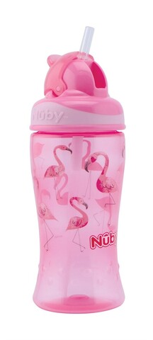 Nuby Flaska Flip It Rosa Flamingo +12m (360ml)