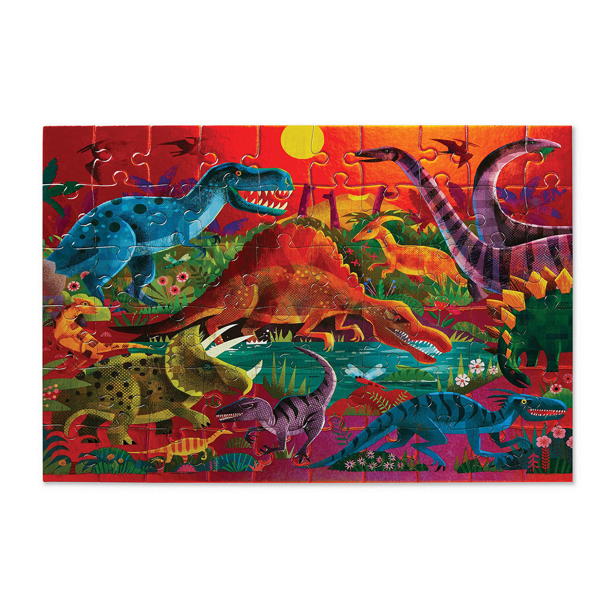 Crocodile Creek Holografiskt pussel Dazzling Dinosaurs (60 bitar)