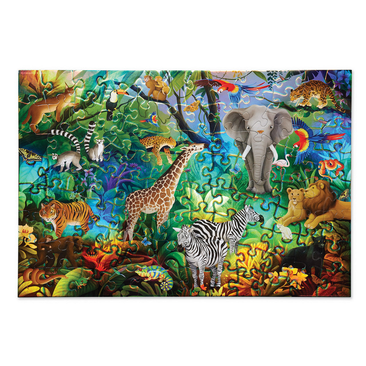 Crocodile Creek Holografiskt pussel Jungle Paradise (100 bitar)