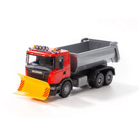 Thumbnail for Emek Tippbil med plog Scania Röd 1:25