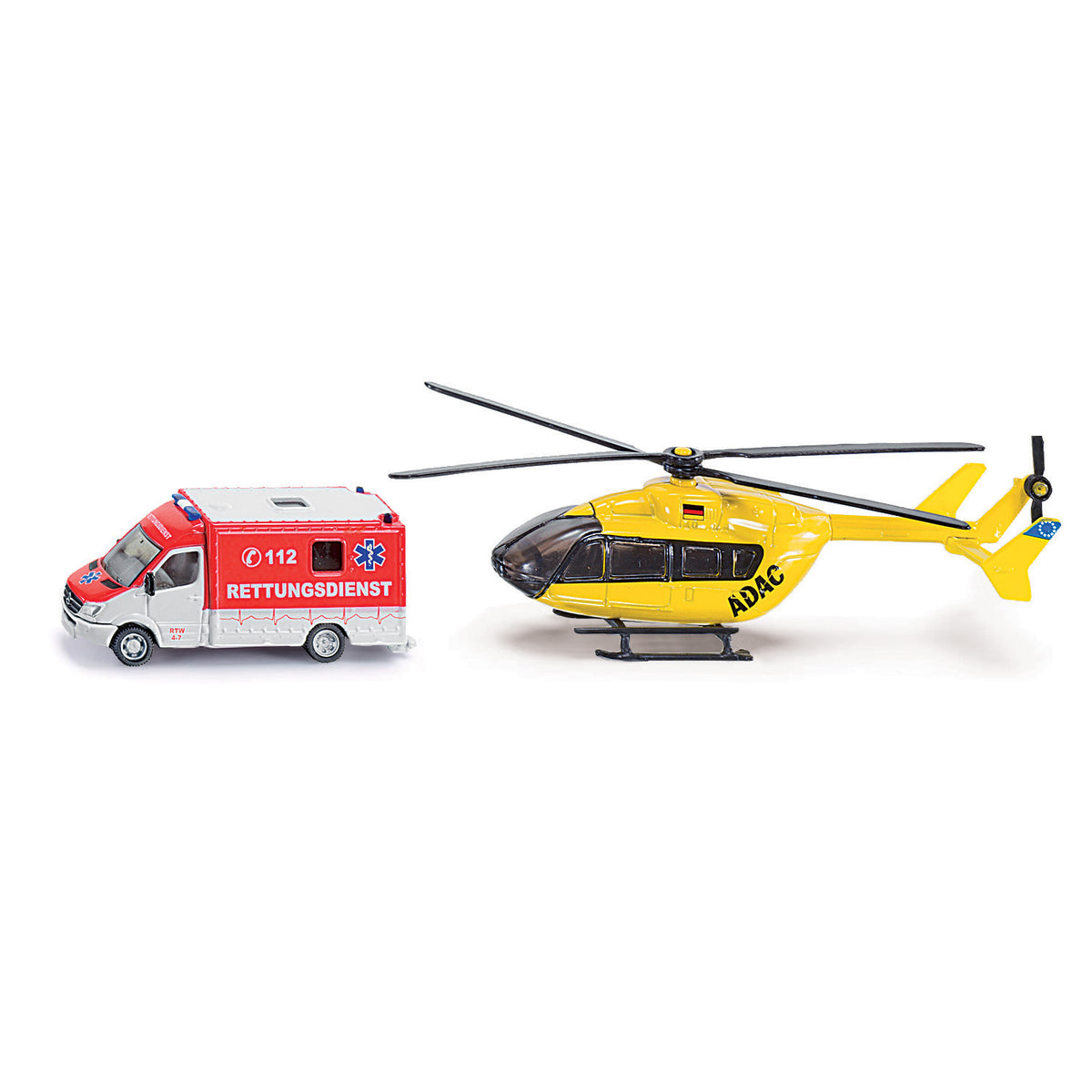 SIKU Set med ambulans & helikopter 1:87