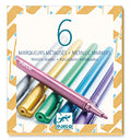 Djeco 6 metallic markers