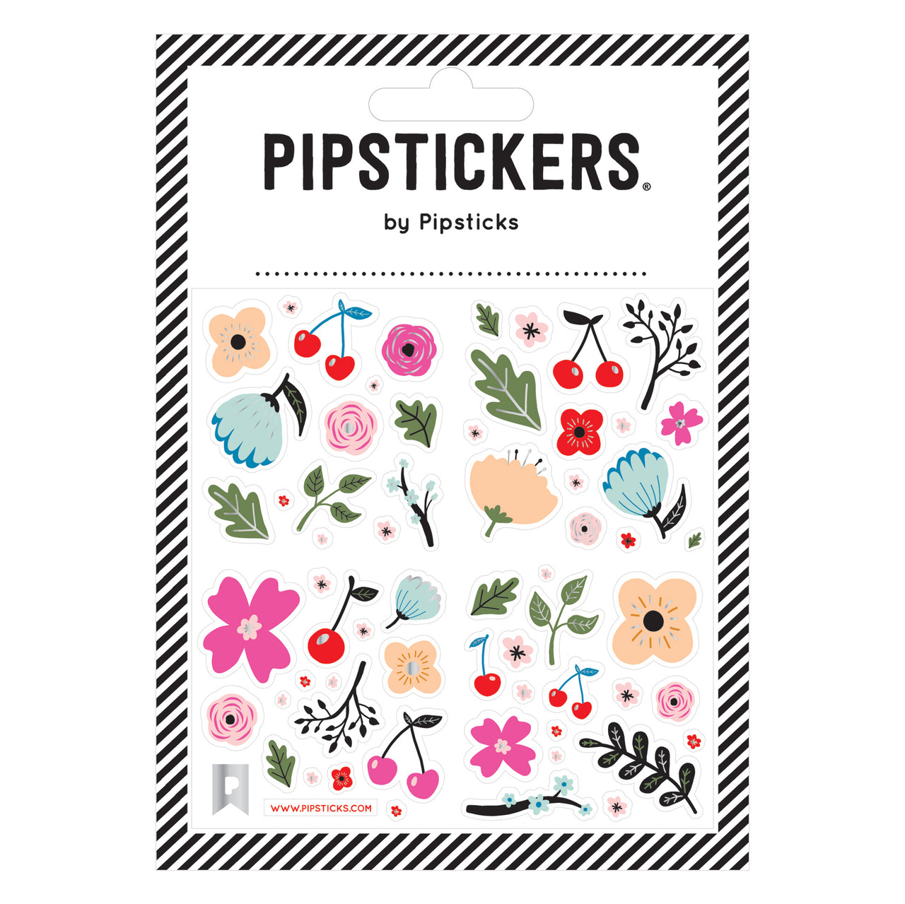 Pipsticks Klistermärken i PVC Cherries & Flowers