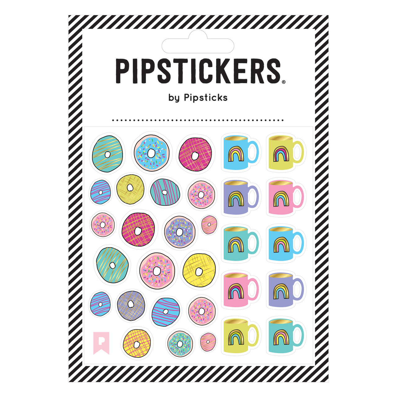Pipsticks Klistermärken i PVC Donuts & Coffee