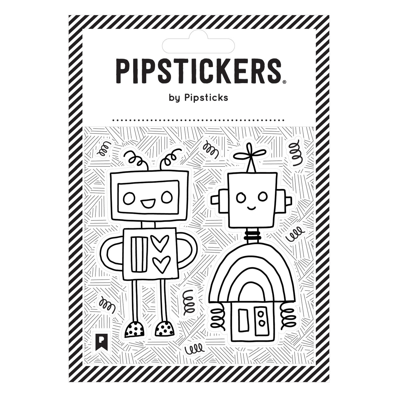Pipsticks Klistermärken i PVC Color-in Robots