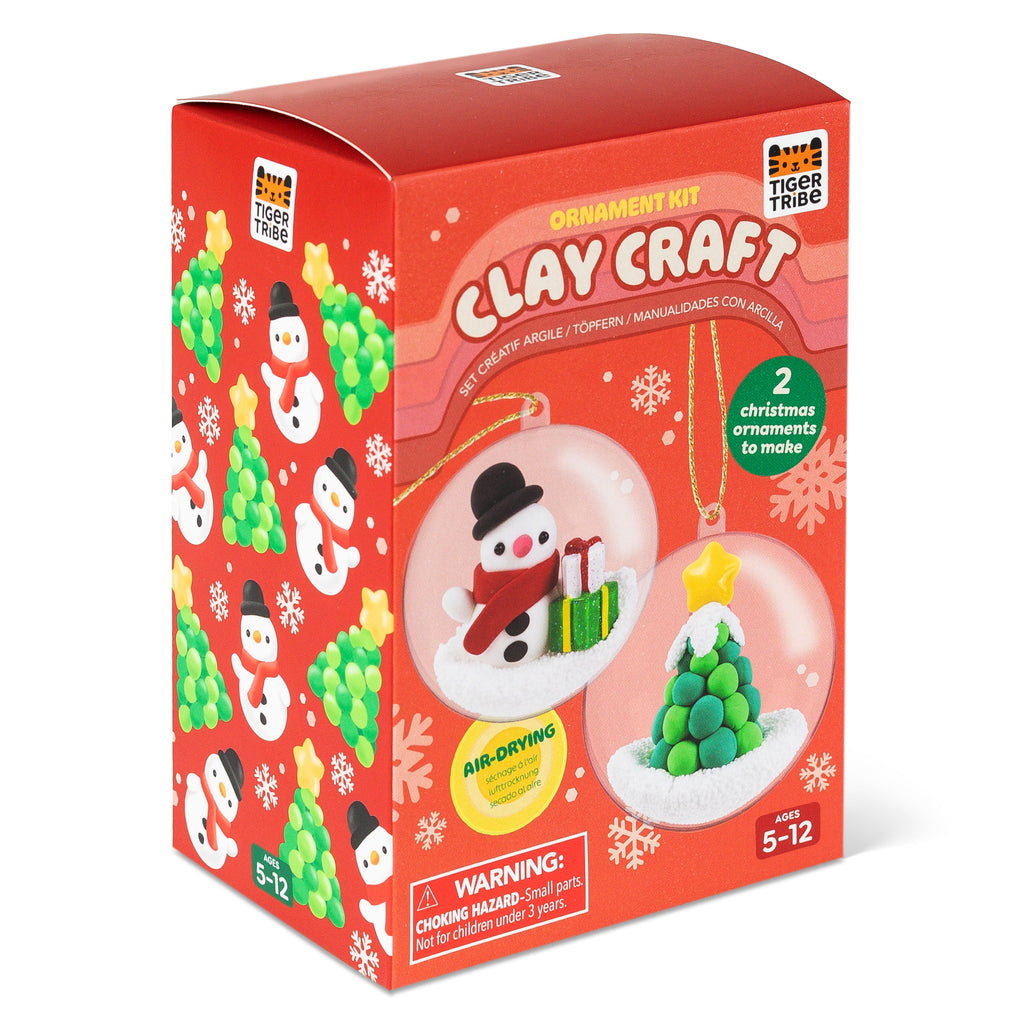 Tiger Tribe Pysselbox Clay Craft Ornament Kit Snowman & Tree – bild 8