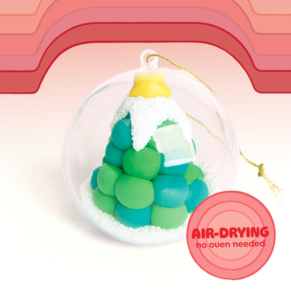Tiger Tribe Pysselbox Clay Craft Ornament Kit Snowman & Tree – bild 5