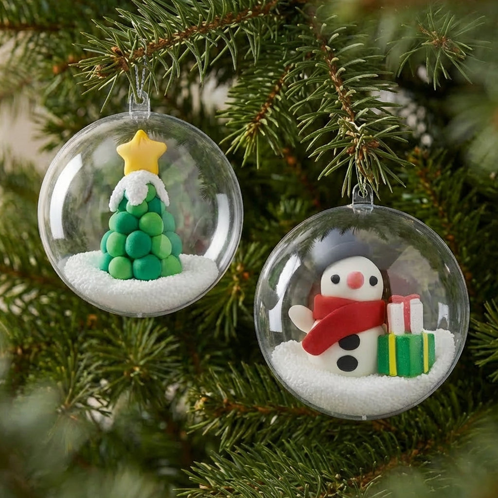 Tiger Tribe Pysselbox Clay Craft Ornament Kit Snowman & Tree – bild 3