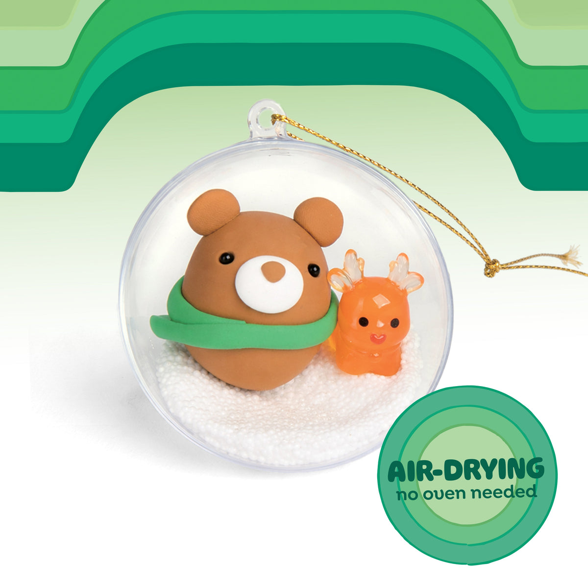 Tiger Tribe Pysselbox Clay Craft Ornament Kit Bear & Bunny – bild 6