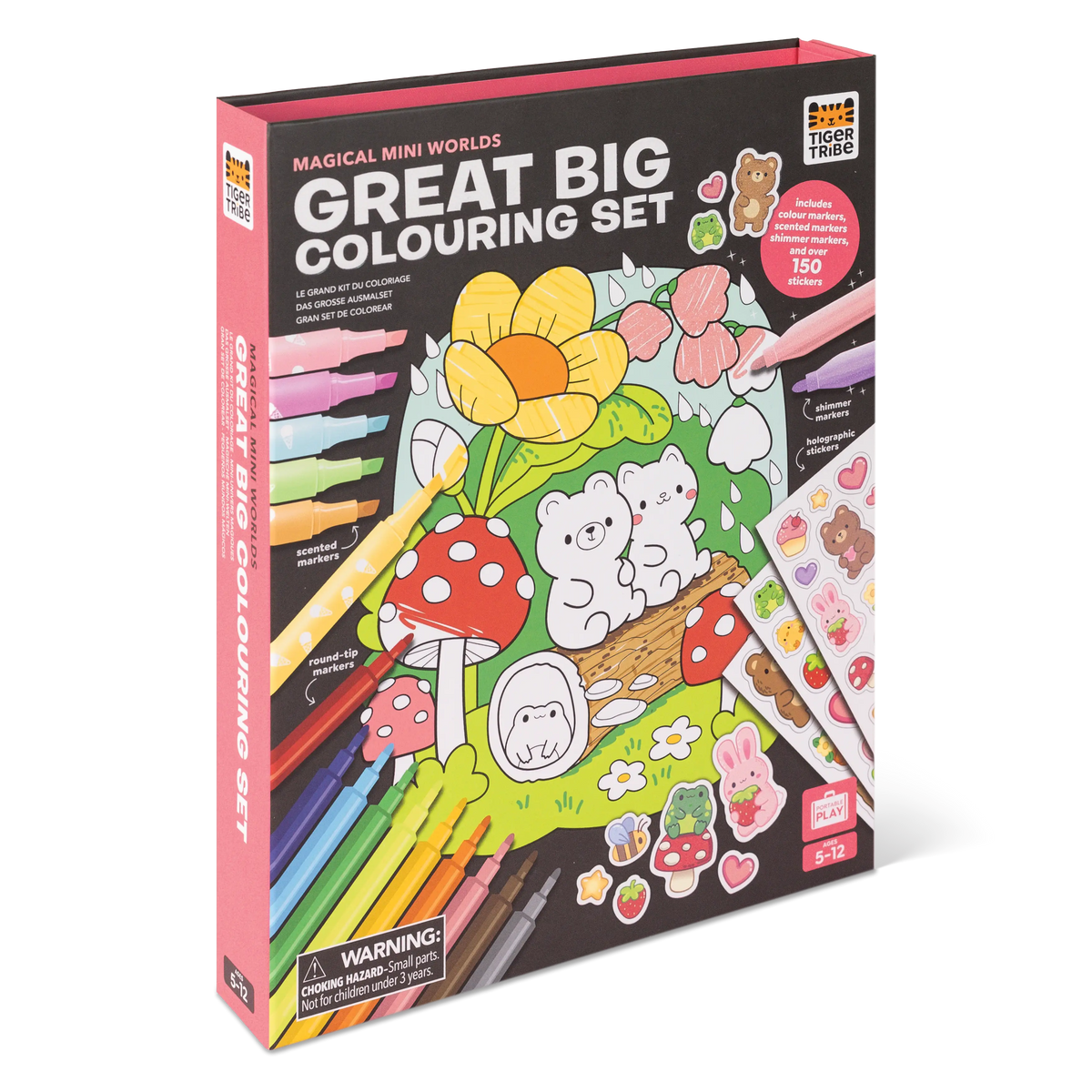 Tiger Tribe Målarset Great Big Colouring Set Magical Mini Worlds – bild 11