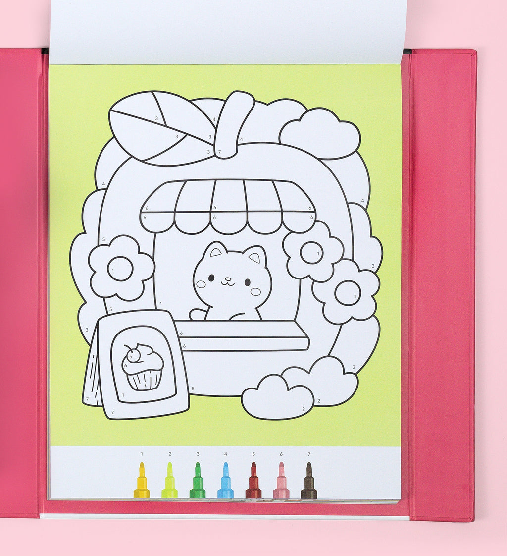 Tiger Tribe Målarset Great Big Colouring Set Magical Mini Worlds – bild 9