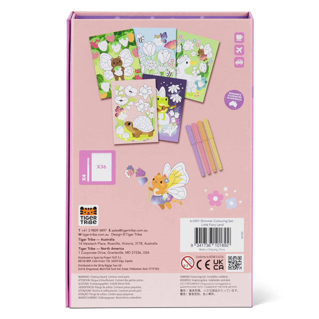 Tiger Tribe Målarset Shimmer Colouring Little Fairy Land