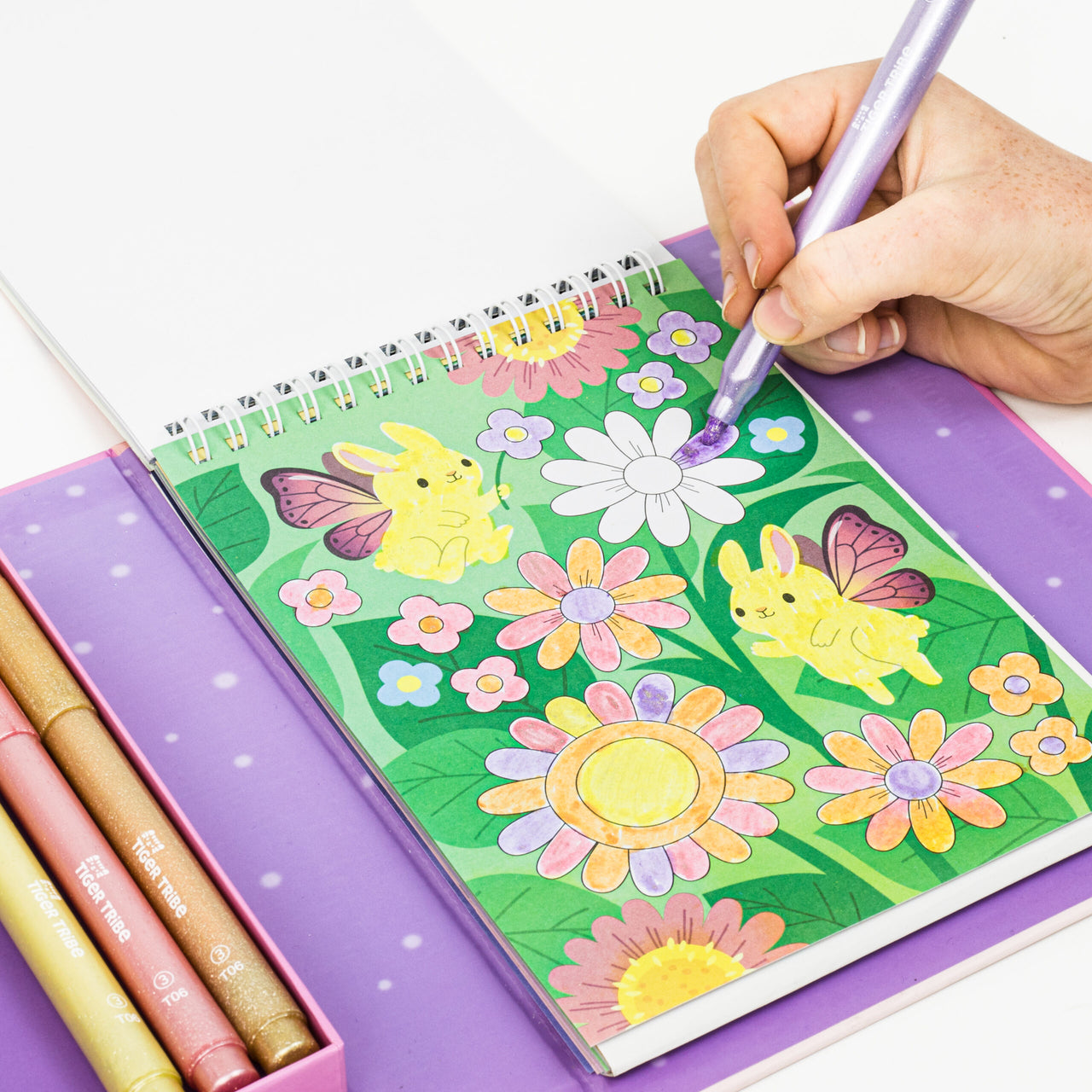 Tiger Tribe Målarset Shimmer Colouring Little Fairy Land