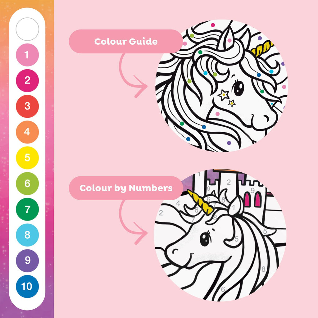 Tiger Tribe Målarset med 10 tuschpennor Unicorn Dreaming