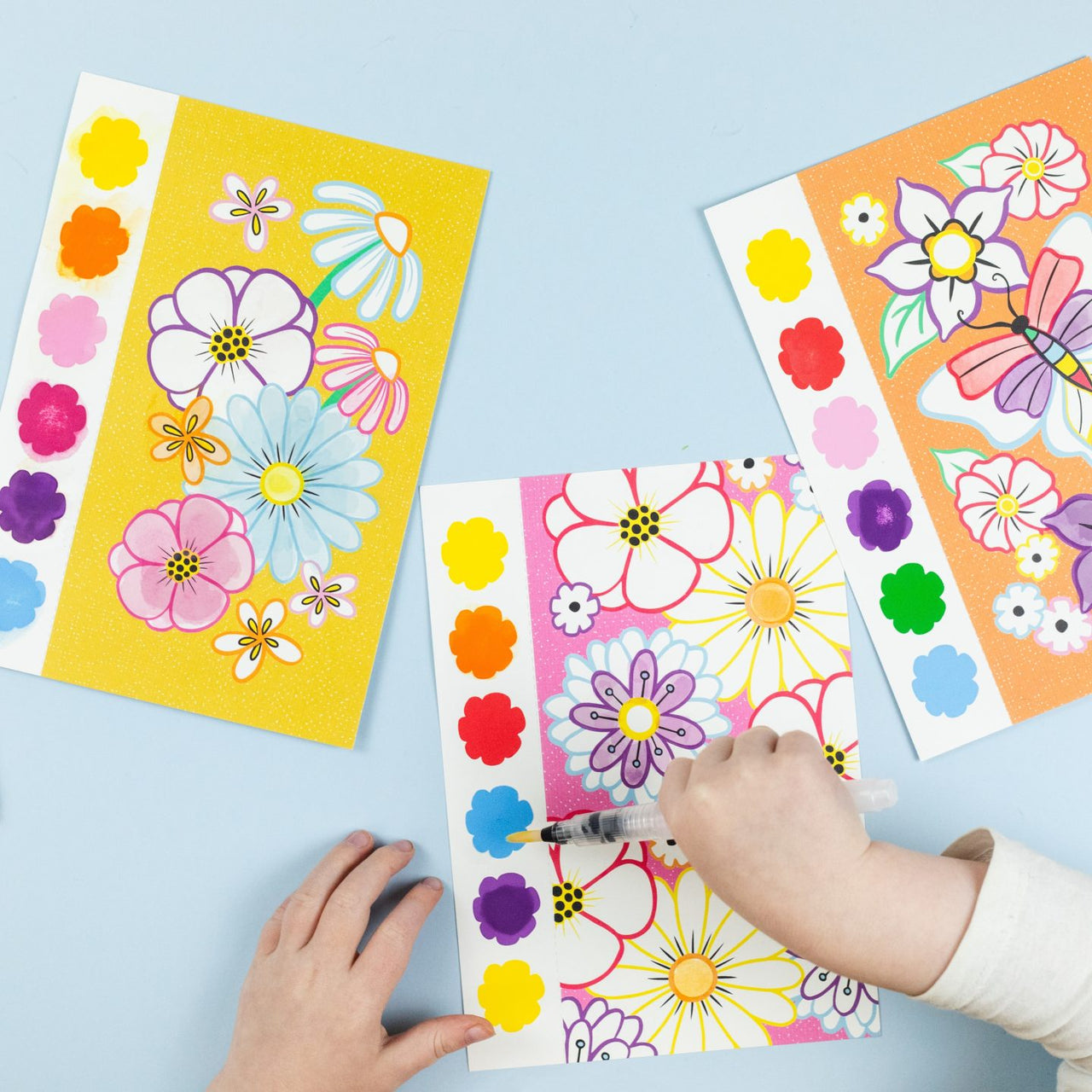 Tiger Tribe Målarset Paint A Picture Butterflies & Flowers