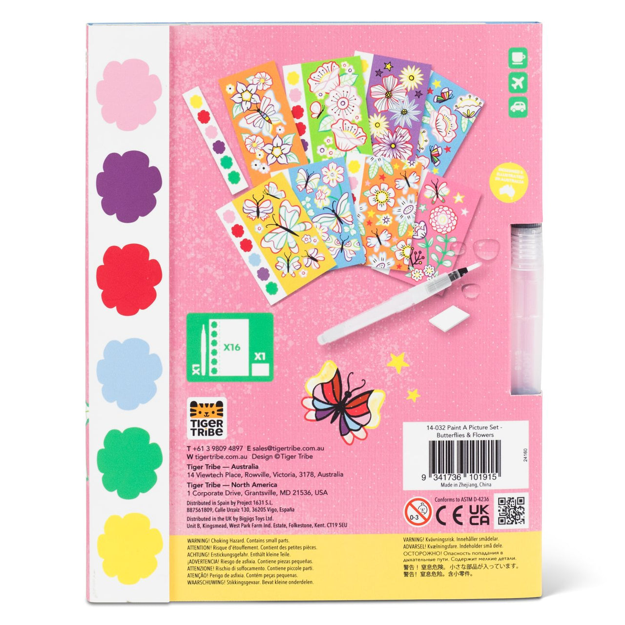 Tiger Tribe Målarset Paint A Picture Butterflies & Flowers
