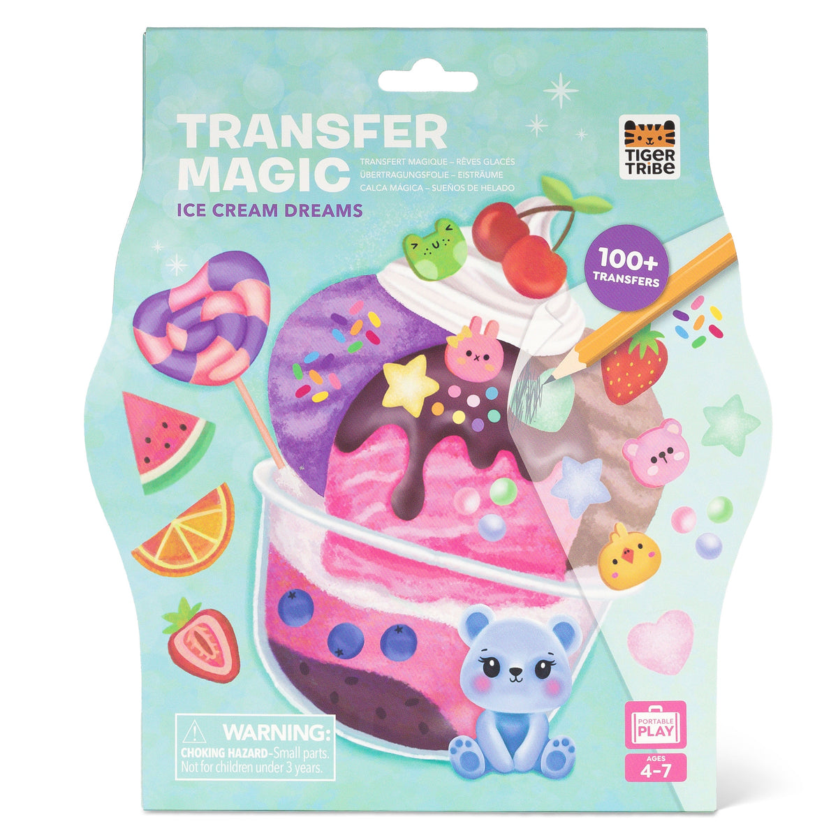 Tiger Tribe Pysselbox Transfer Magic Ice Cream Dreams