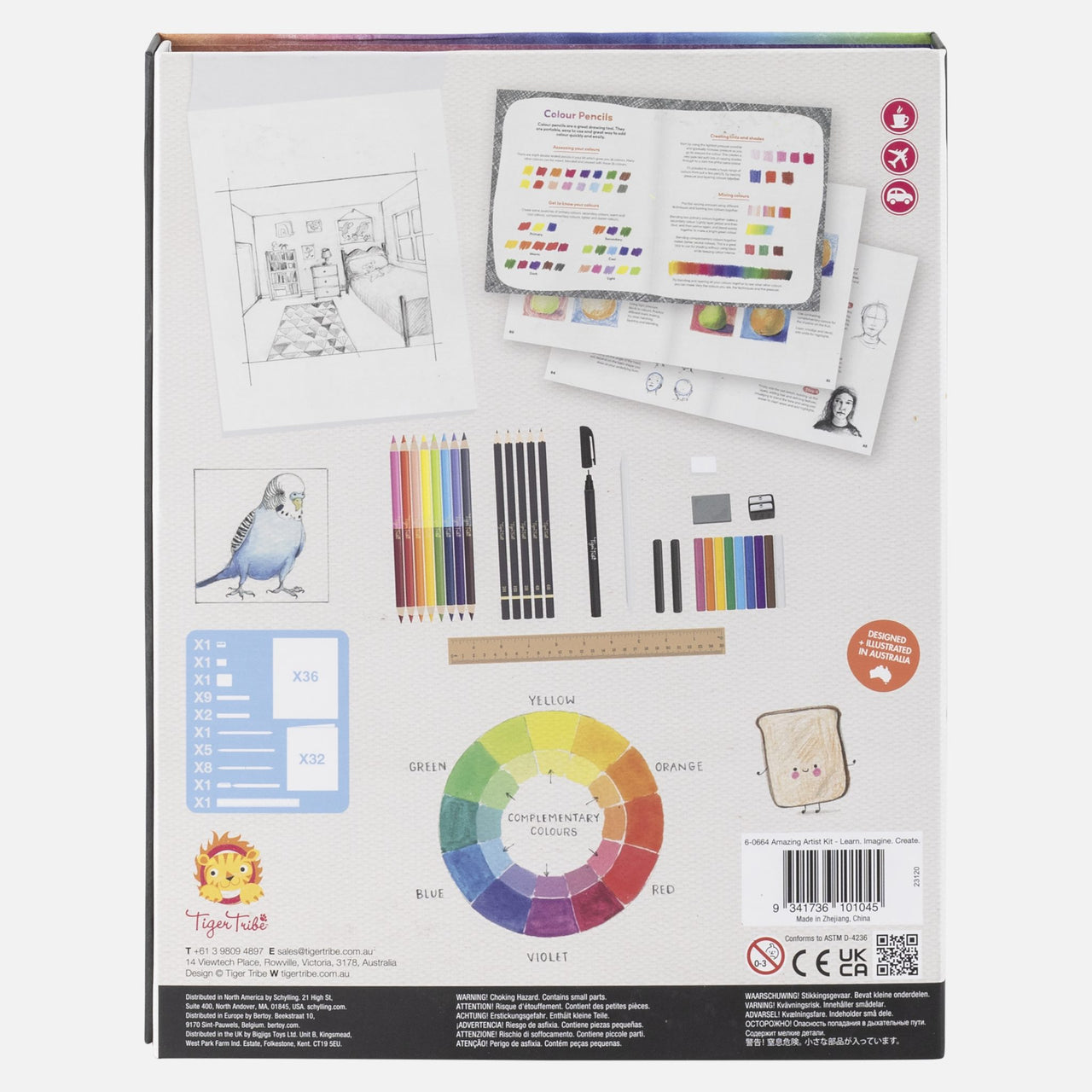 Tiger Tribe Allt-i-ett kreativt konstnärsset för barn