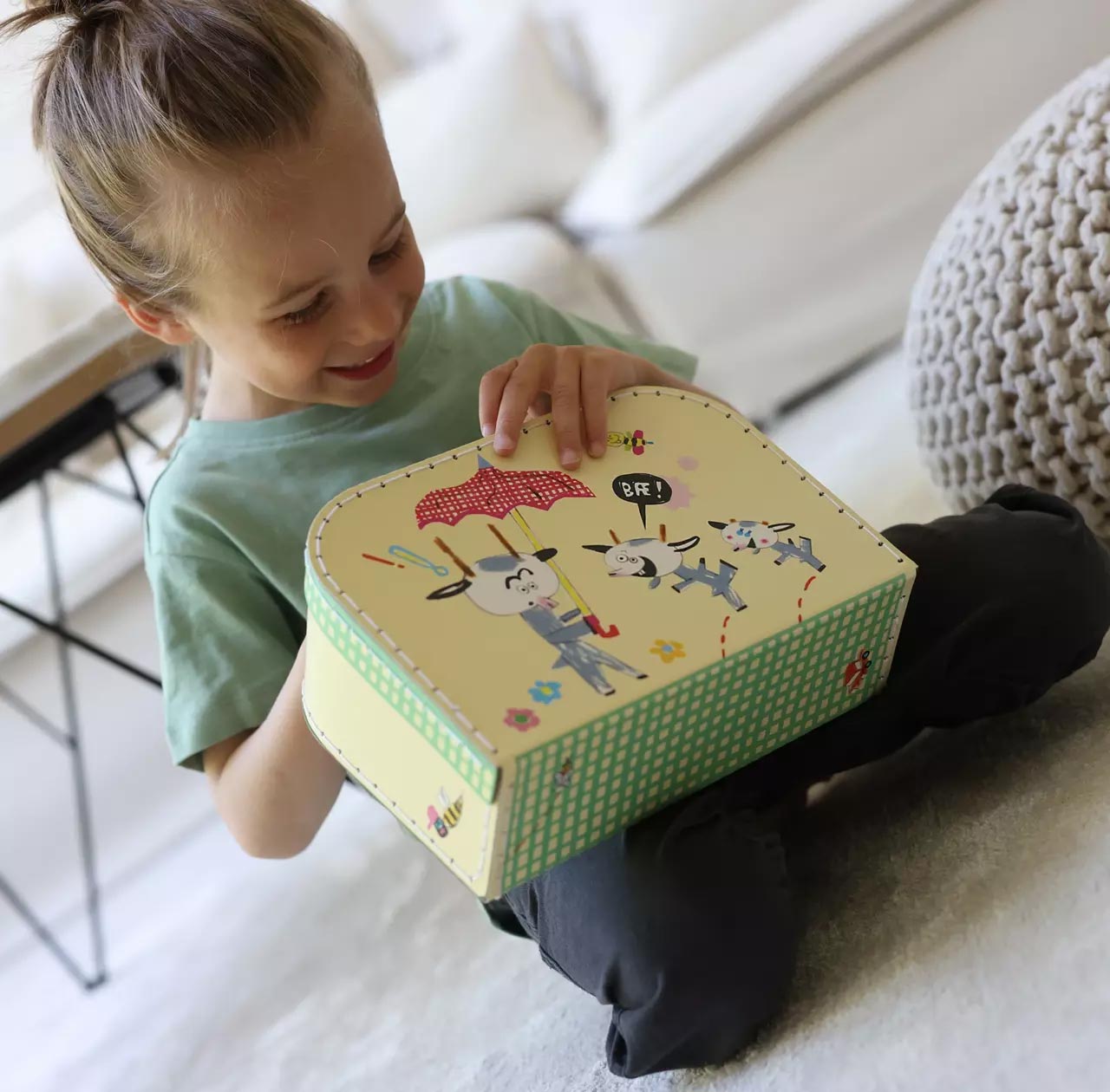 Bockarna Bruse Pappväska Gul 25cm
