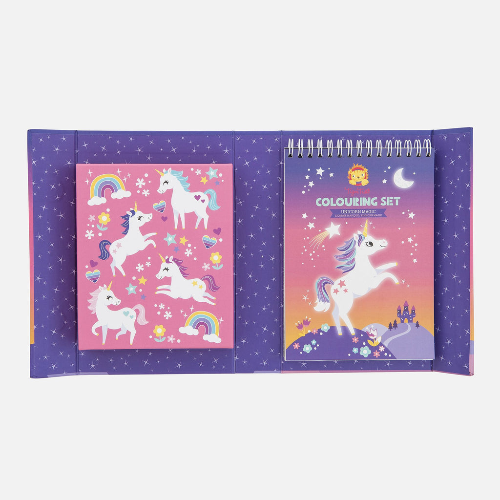 Tiger Tribe Målarset med 10 tuschpennor Unicorn Magic