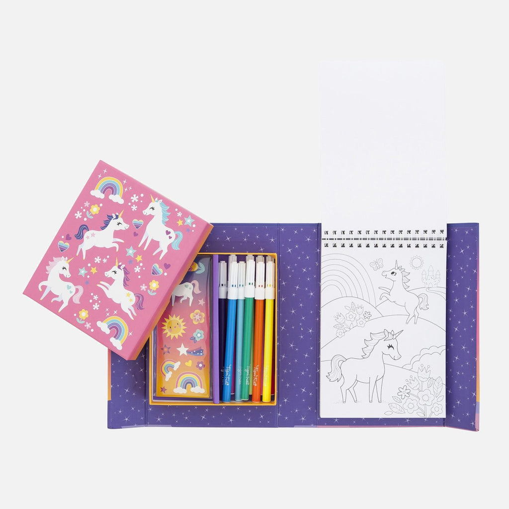 Tiger Tribe Målarset med 10 tuschpennor Unicorn Magic