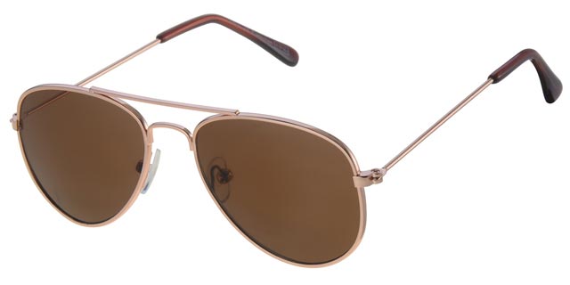 Dudes & Dudettes Pilotglasögon i metall för barn - Rose Gold (0-4år)