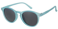 Thumbnail for Dudes & Dudettes Klassiska något rundade transparenta solglasögon för barn - Transparent Blue (0-4år)