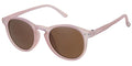 Dudes & Dudettes Klassiska något rundade transparenta solglasögon för barn - Transparent Sandy Pink (0-4år)