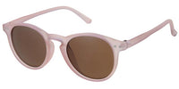 Thumbnail for Dudes & Dudettes Klassiska något rundade transparenta solglasögon för barn - Transparent Sandy Pink (0-4år)