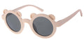 Dudes & Dudettes Runda gummerade solglasögon för barn - Beige (0-4år)