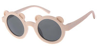 Thumbnail for Dudes & Dudettes Runda gummerade solglasögon för barn - Beige (0-4år)