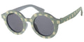 Dudes & Dudettes Runda solglasögon för barn - Matte Green Grid (5-8år)