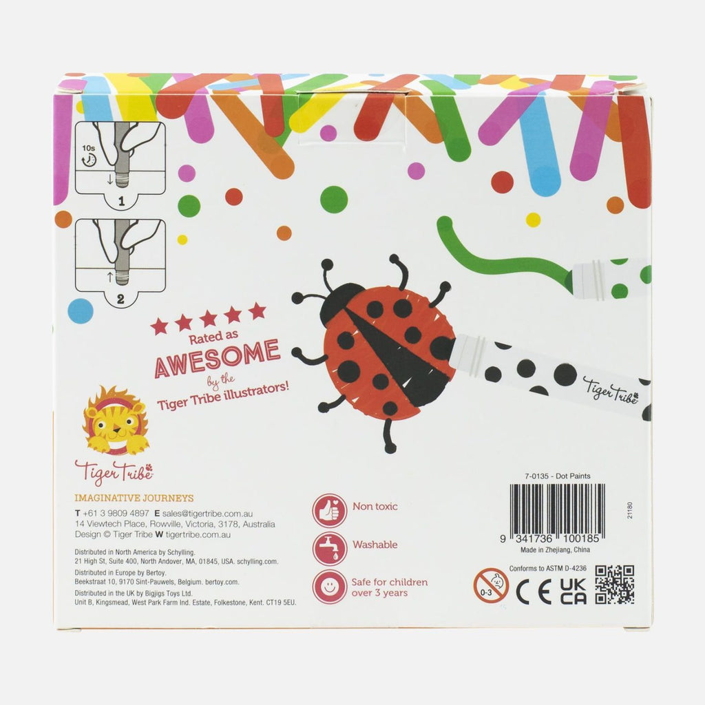 Tiger Tribe Duttpennor Dot Paints (8 färger)