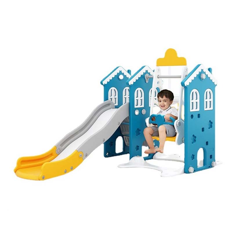 Elite Toys Aktivitetsleghus med gynge, rutsjebane og basketballkurv