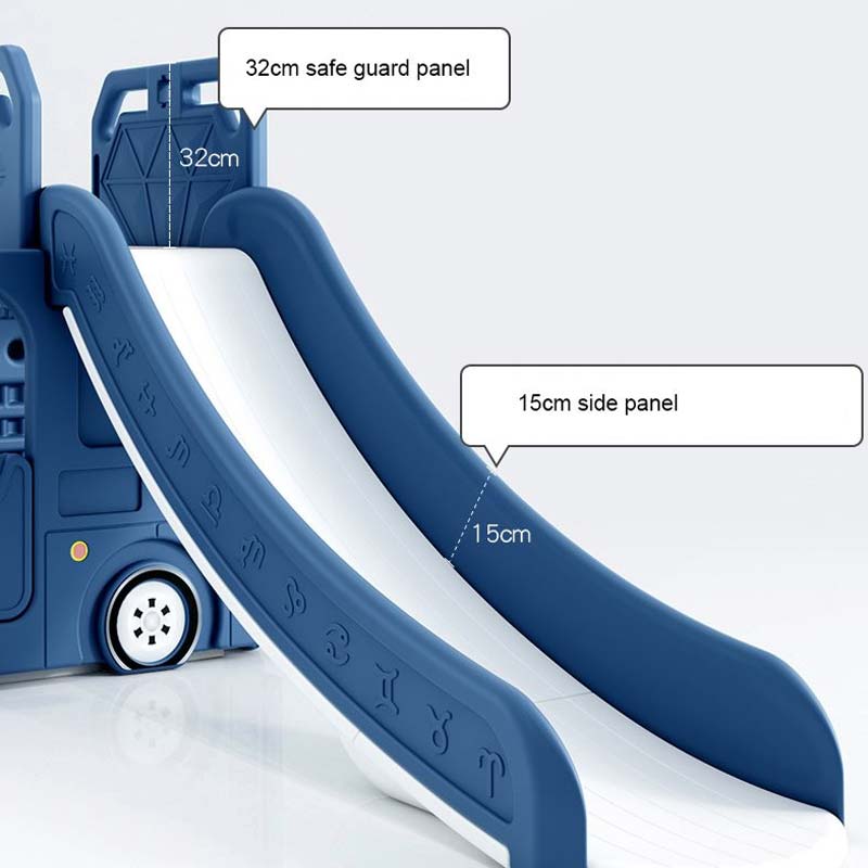 Elite Toys Lastbil med rutsjebane og gynge Blå