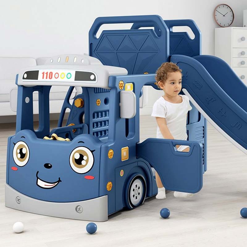 Elite Toys Lastbil med rutsjebane og gynge Blå