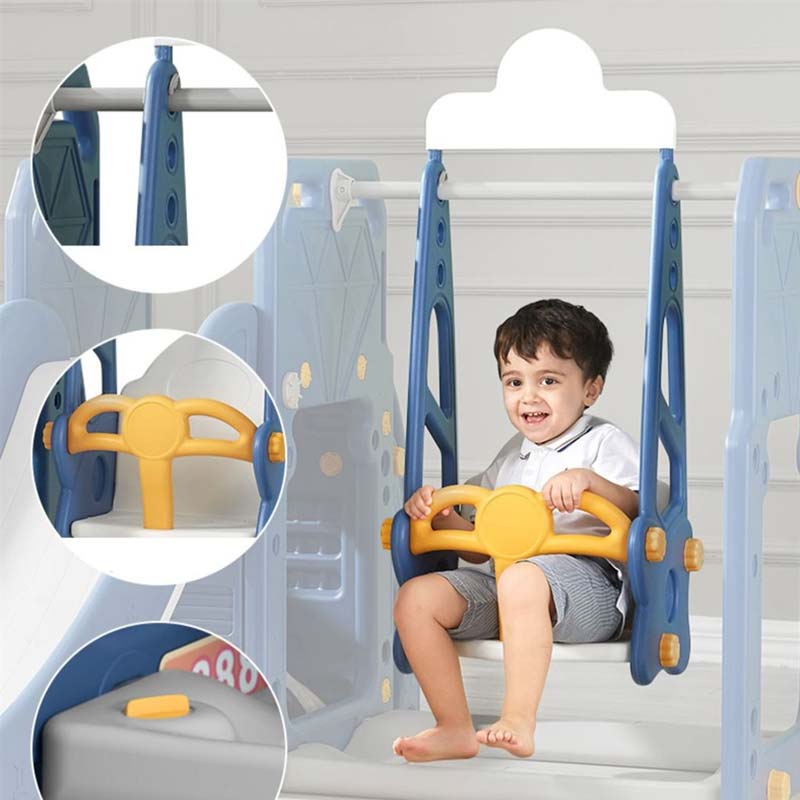 Elite Toys Lastbil med rutsjebane og gynge Blå