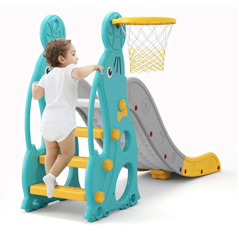 Elite Toys Rutsjebane med basketballkurv Turkis