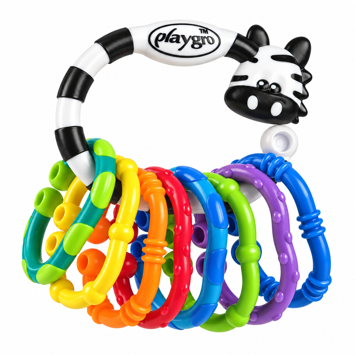 Playgro Aktivitetslegetøj Links Zebra, 9-pak +3m