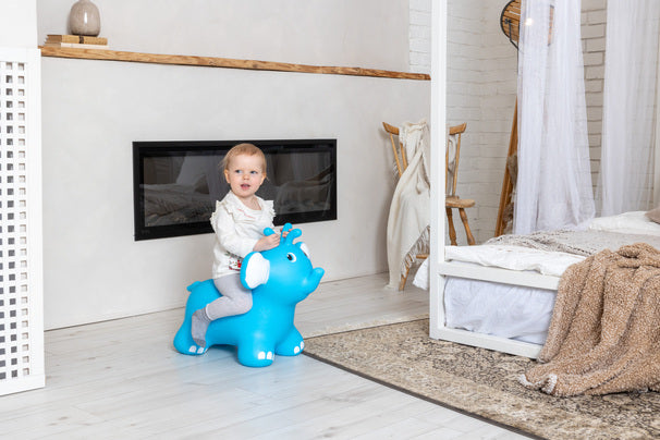 Gerardo Toys Jumpy Elefant Blå