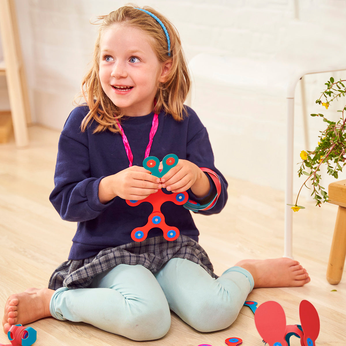Clixo Byggset Itsy Pack Flamingo/Turkos (18 delar)