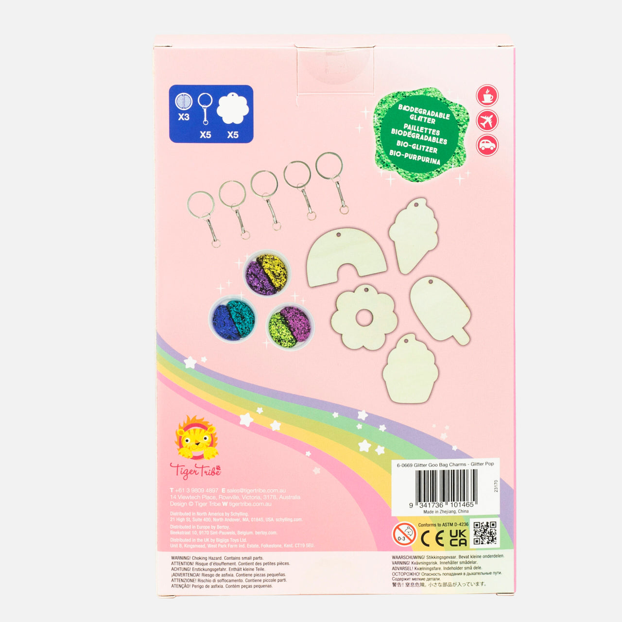 Tiger Tribe Pysselbox Glitter Goo Bag Charms