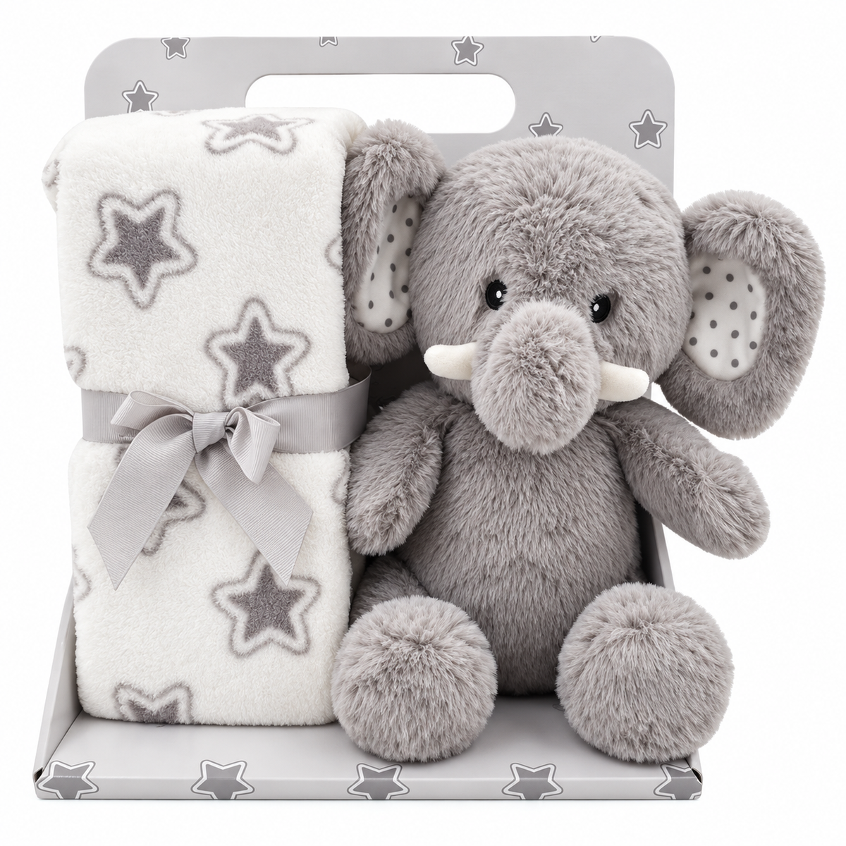 Carlo Baby Gavesæt Fleece-tæppe & bamse Elefant