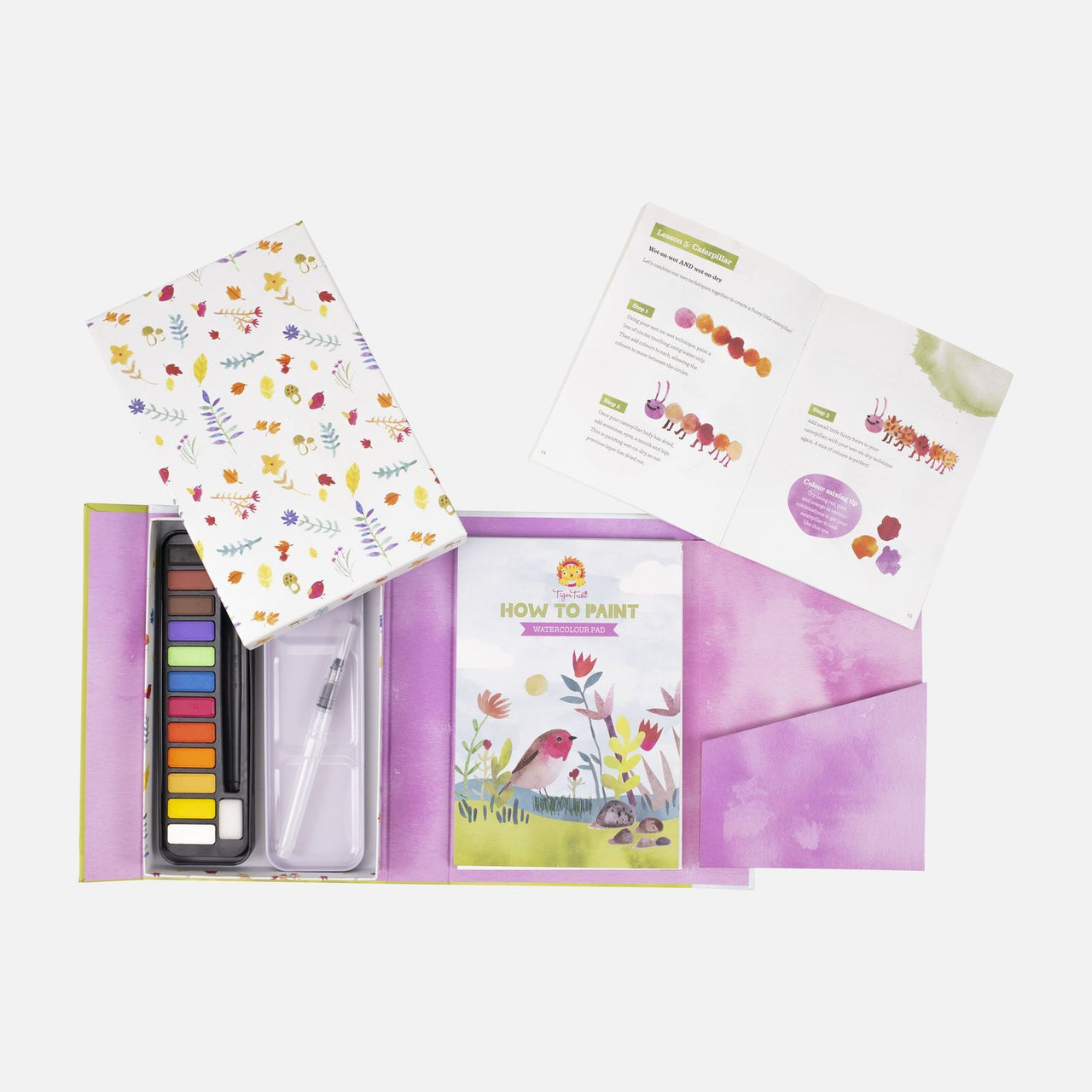 Tiger Tribe Målarset How to Paint Watercolour
