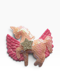 Thumbnail for Pellianni Hårspänne Flying Unicorn Peach