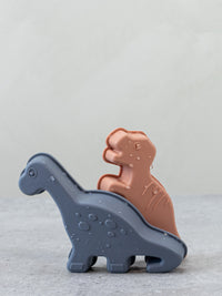 Thumbnail for Lil & Lo Sandformar Silikon Dinosaur Brown (4-pack)