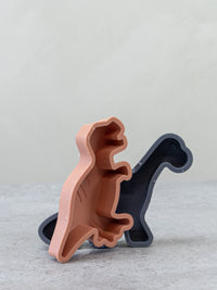 Thumbnail for Lil & Lo Sandformar Silikon Dinosaur Brown (4-pack)